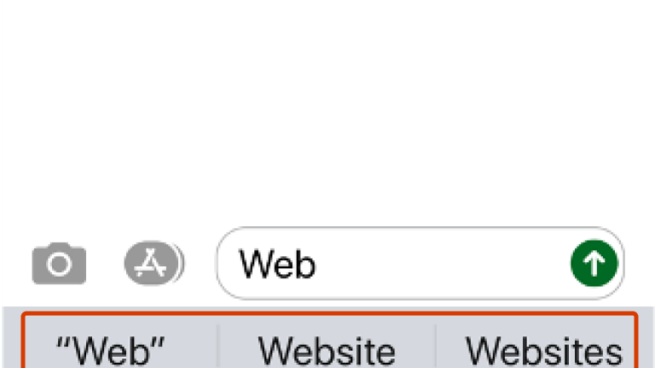 The iPhone’s predictive keyboard.