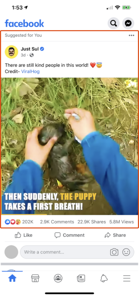 Facebook gradually updates its "Suggested for You" posts.