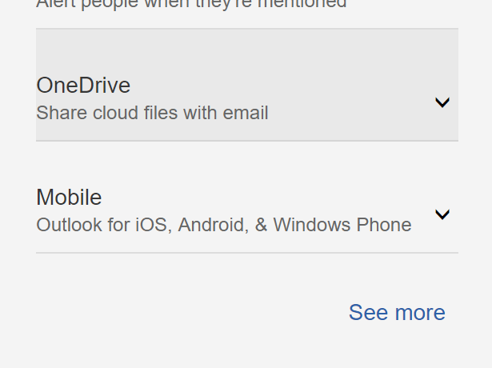 The Help tab in Outlook Web