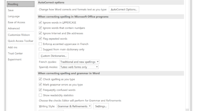 Editor in Word flagging critique types