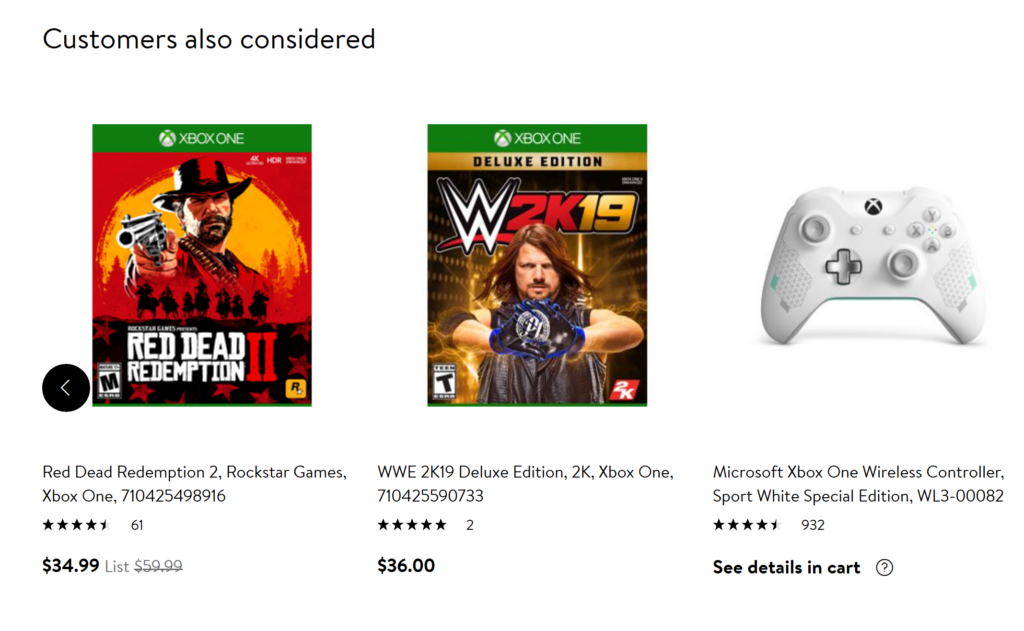 Walmart.com making recommendations