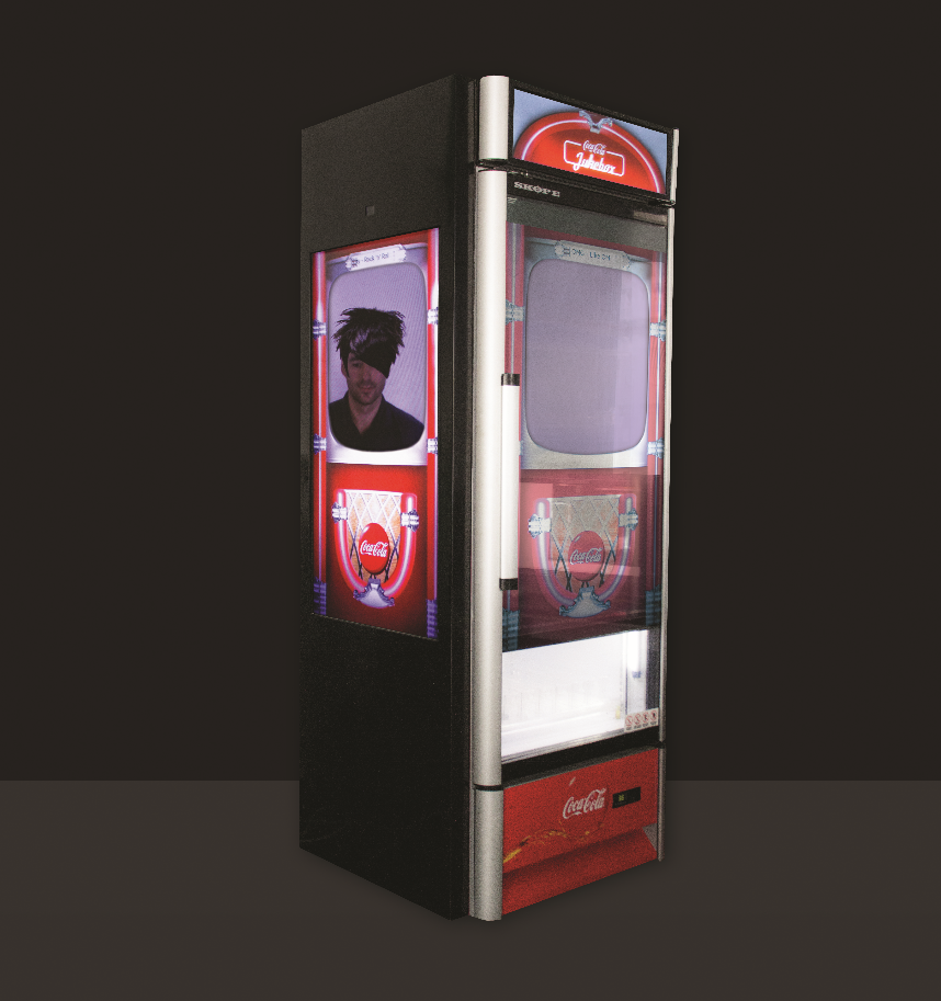 A Coco cola beverage cooler