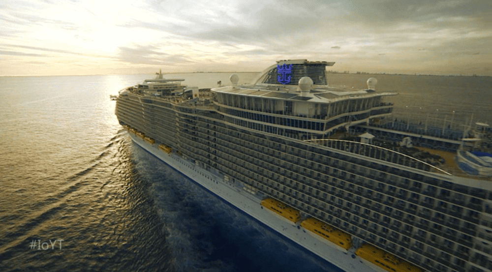 A stock photograph image of a large cruise ship