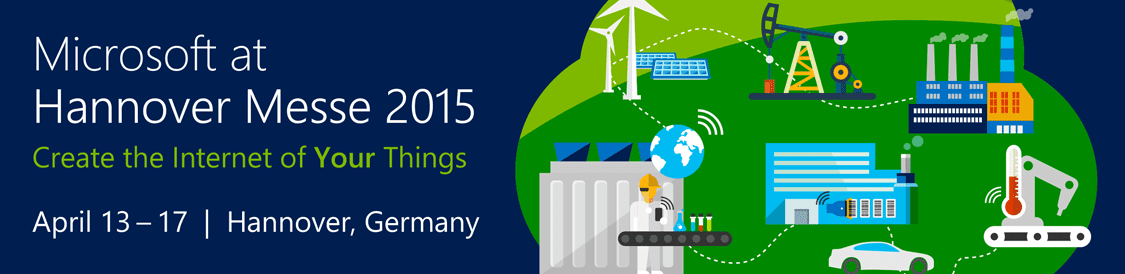 Microsoft at Hannover Messe 2015 Banner