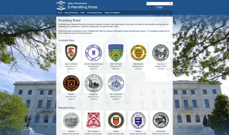 e-Permitting Screenshot