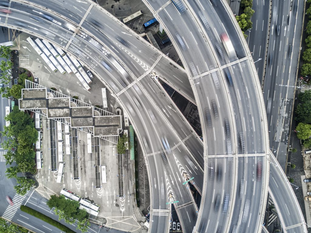 Aerial view of Shanghai highway