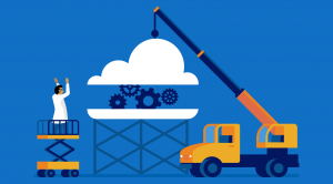 Illustrated image of cloud infrastrcture