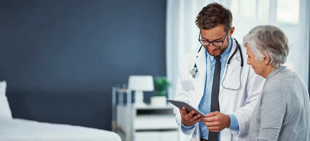 a male doctor wearing a suit and tie