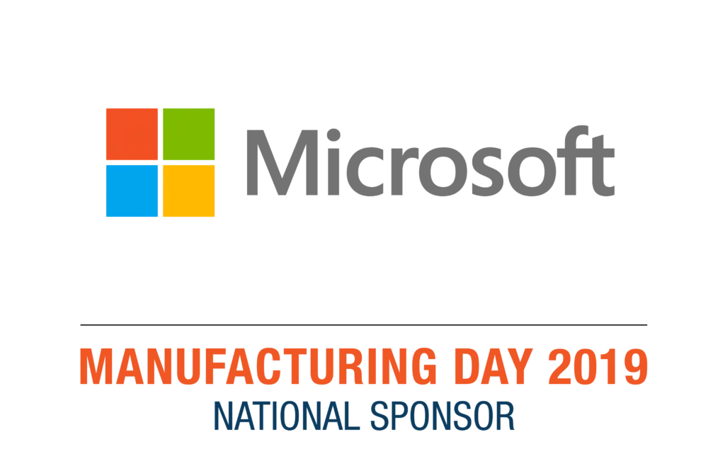 Manufacturing day logo for Microsoft sponsorship