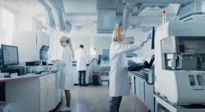 medical professionals in a lab setting