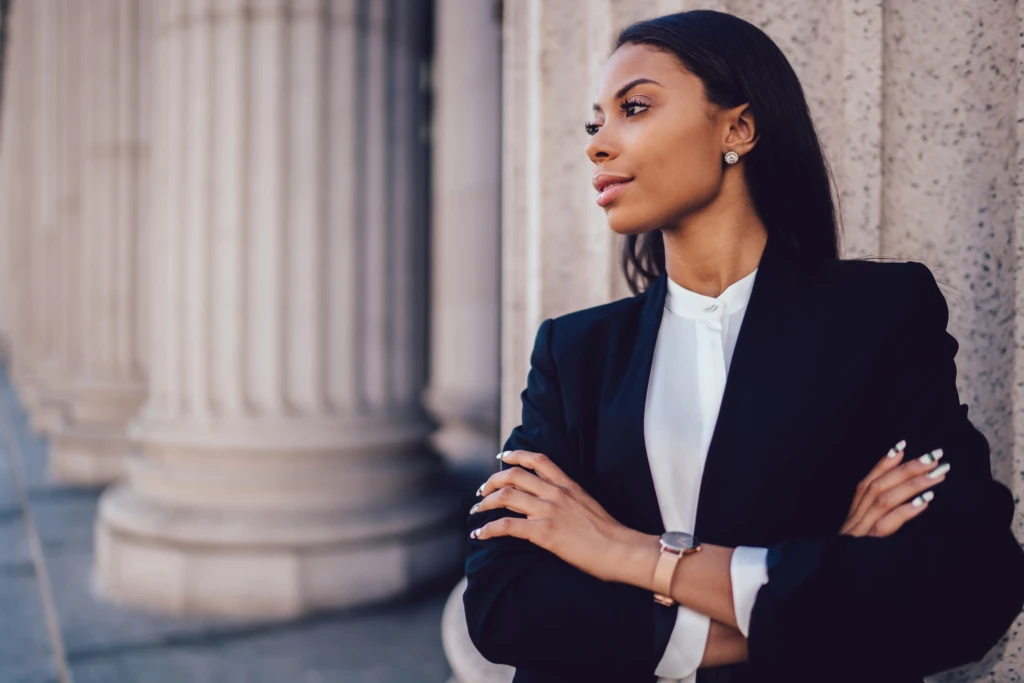 woman standing with her arms crossed