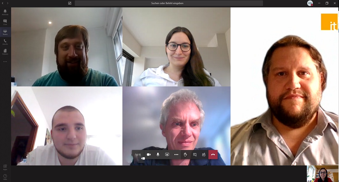 Das IT Team der Universität Aachen in einer Microsoft Teams Besprechung