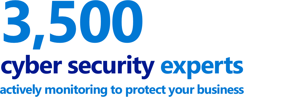 3,500 cybersecurty experts monitoring your data graphic