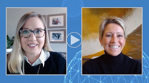 Capture d’écran de Hilary Zaborski et de Sharon Shoenborn durant la séance pour aider les PME à renforcer la résilience de leur entreprise, organisée lors de l’événement Future Now 2020 de Microsoft Canada.