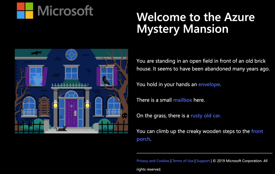 Azure Mystery Mansion infographic