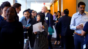 crowd of people mingling