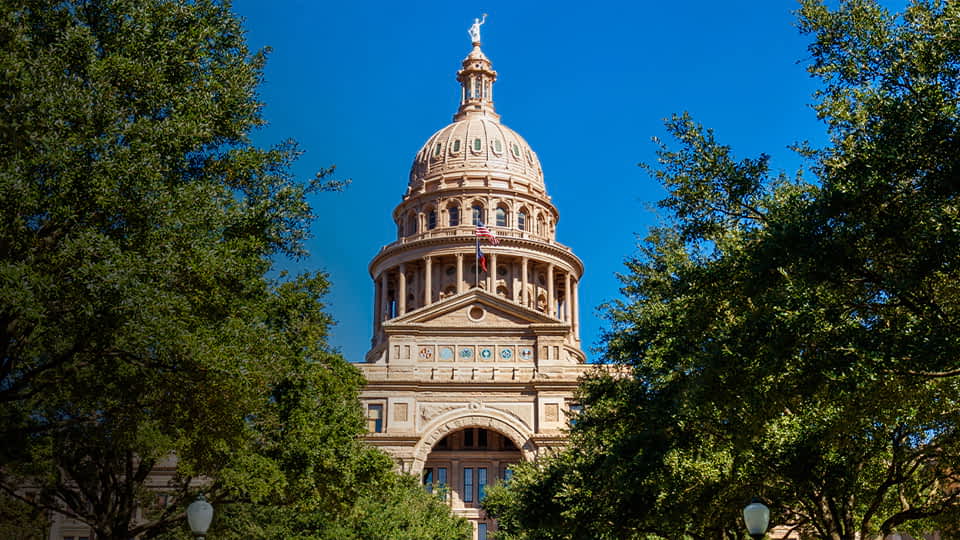 Texas State Capitol Building in Austin, Texas.