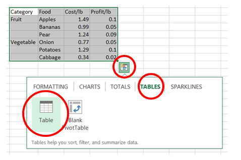 Filter Chart Excel