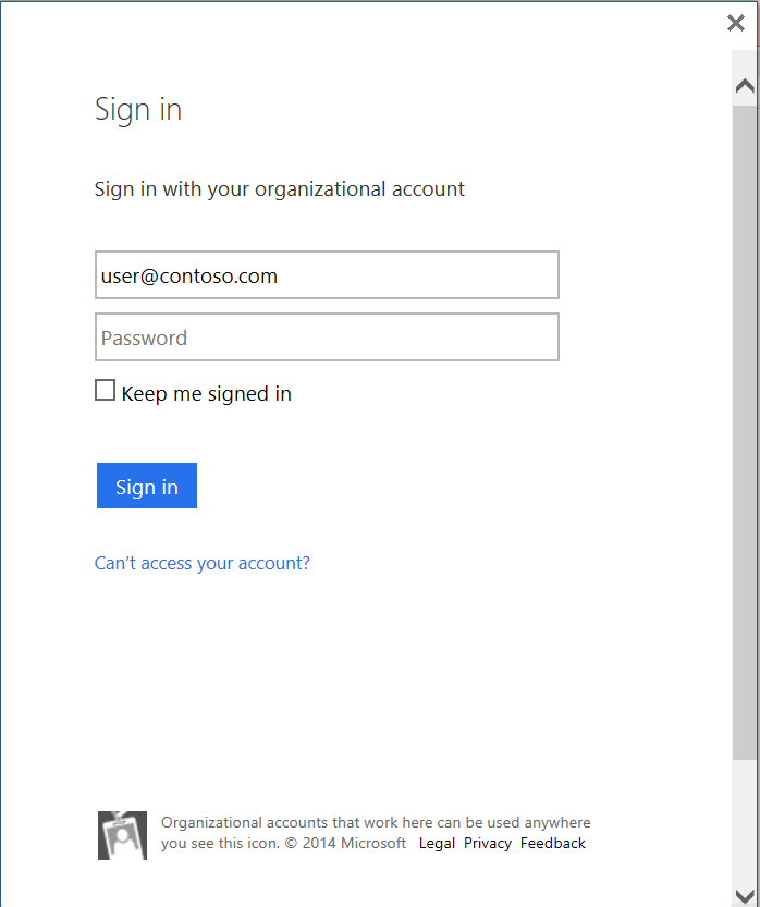 office 2013 account user information