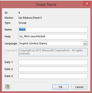 Shape Name dialog