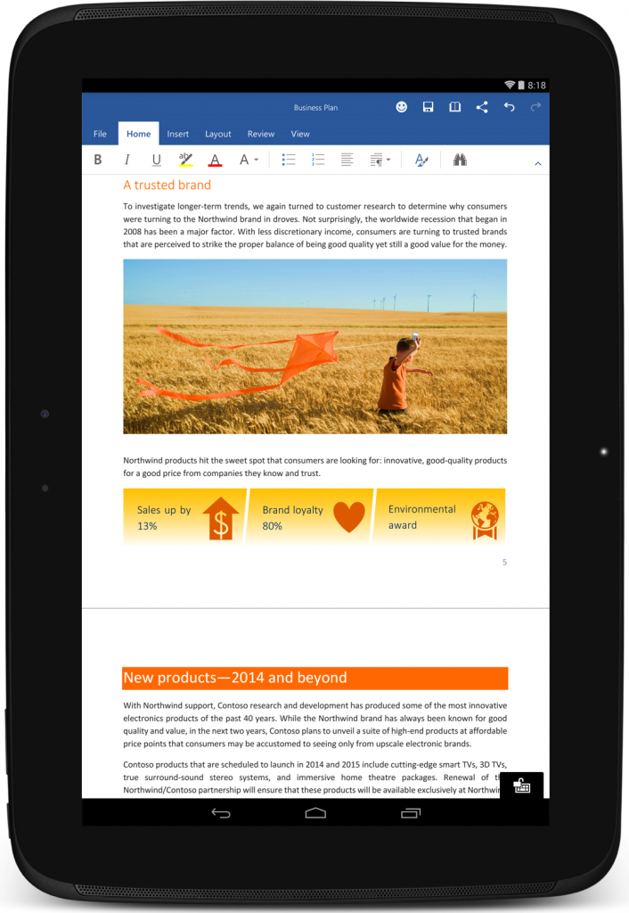 Introducir 31+ imagen office tablet android gratis