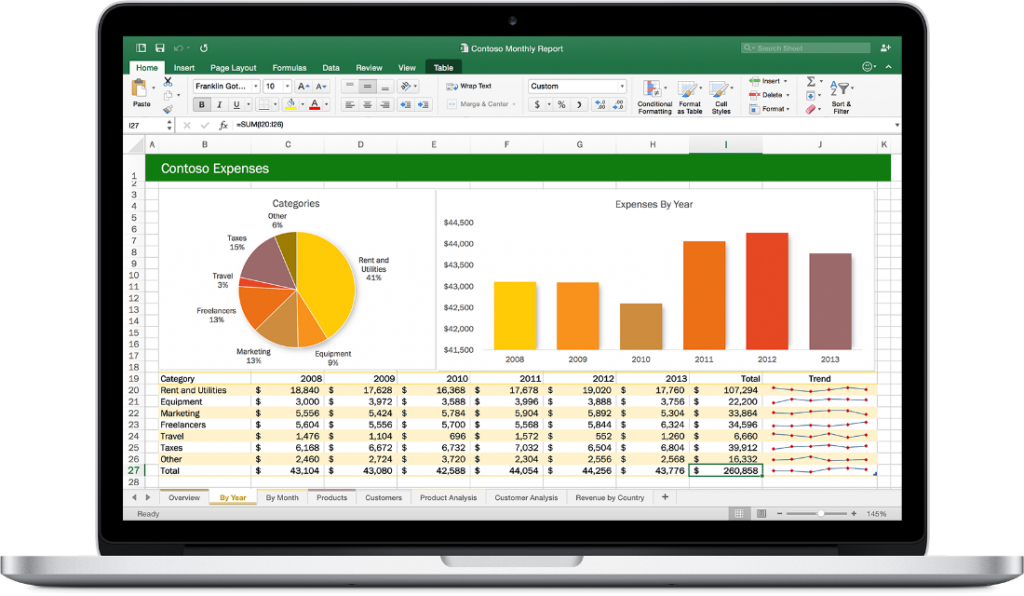 Excel for Mac.