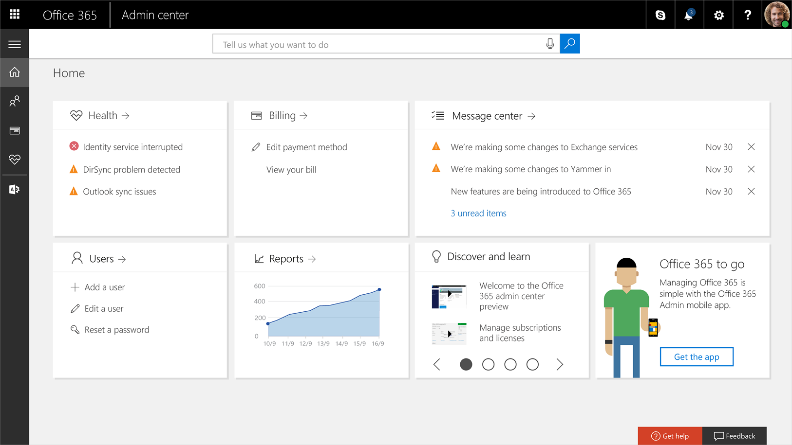 Announcing the new Office 365 admin center | Microsoft 365 Blog