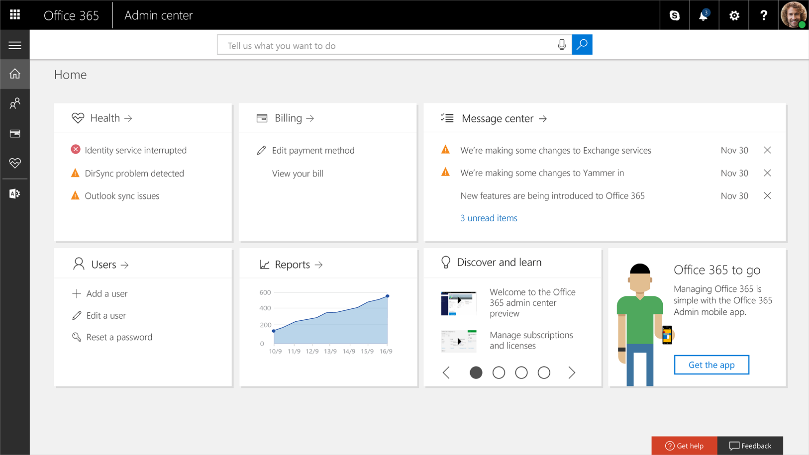 Microsoft 365 admin center