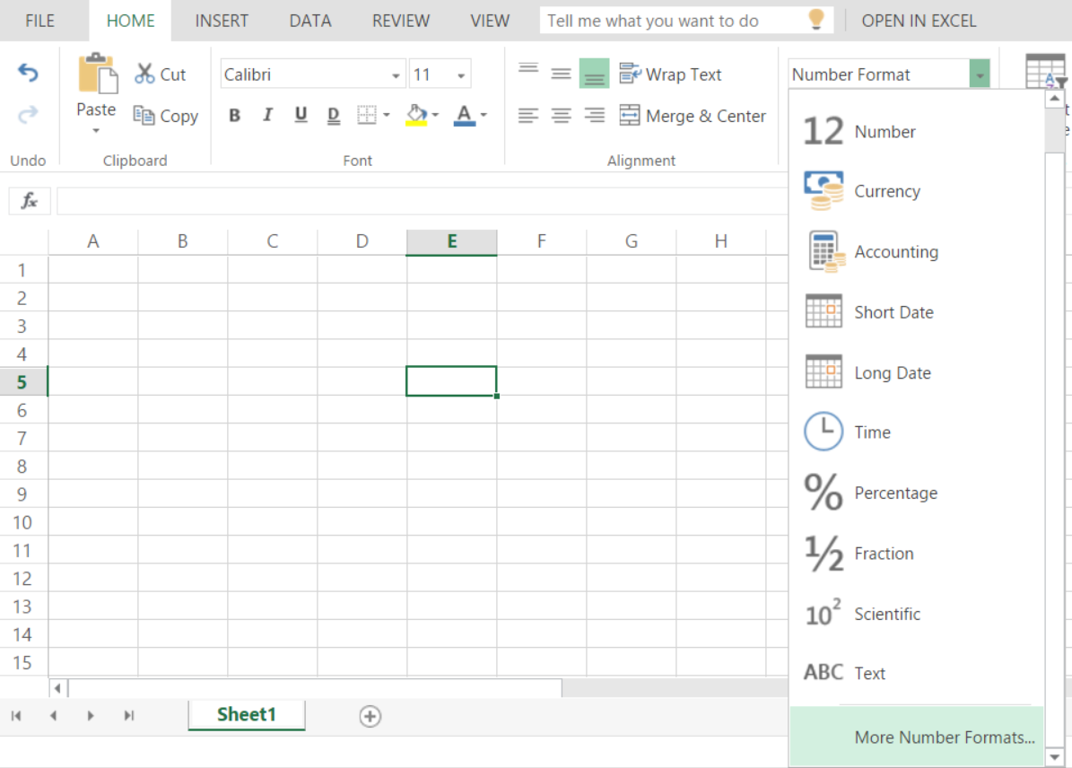 Online Excel Chart