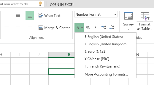 Excel Online march update 3