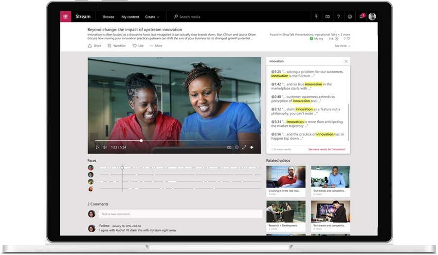 Microsoft Stream Now Available Worldwide—New Intelligent Features Take  Enterprise Video To New Heights | Microsoft 365 Blog