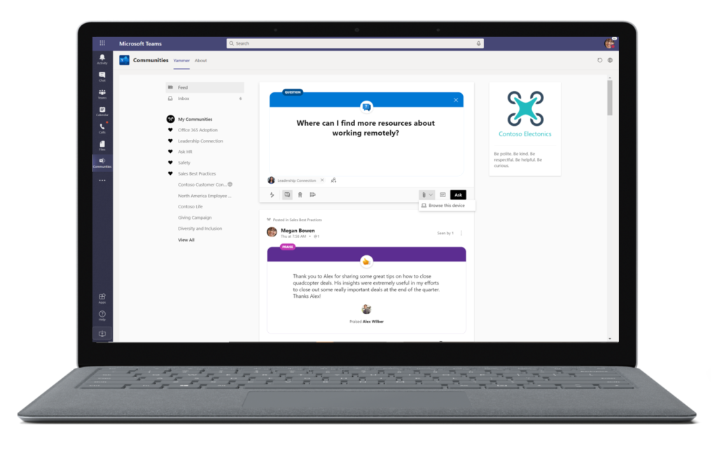 Una comunità Yammer in Microsoft Teams.