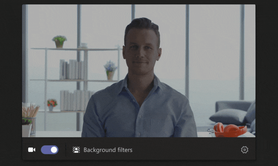 An animated image of background filters.