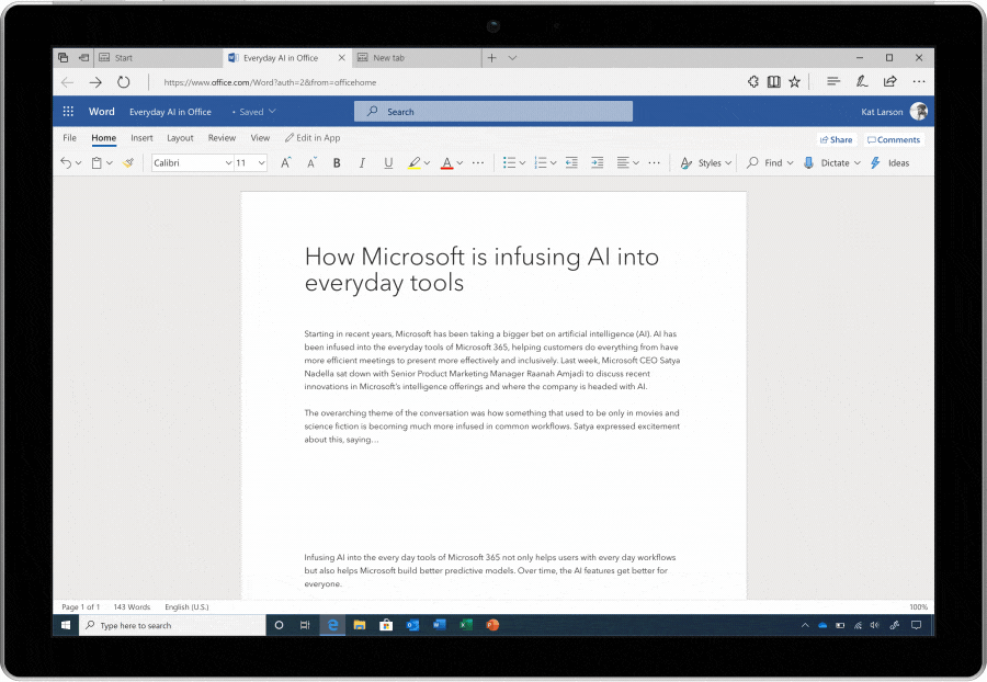 Herramienta de transcripción de Microsoft Word