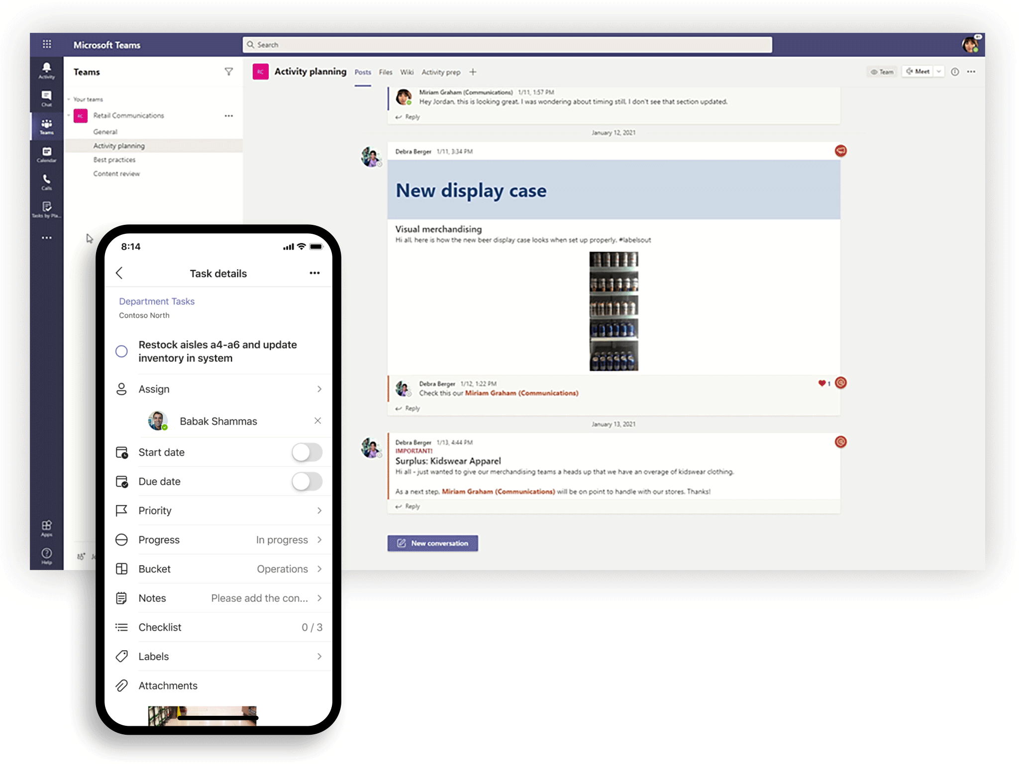 Microsoft Planner in Teams for retail