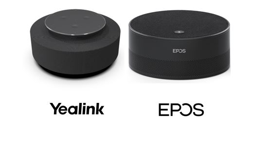 Image of two smart speakers designed to work with Microsoft Teams