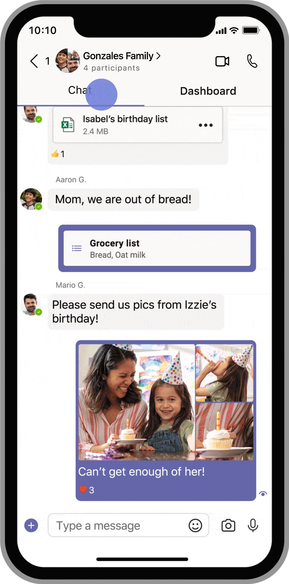 Microsoft Teams app for friends and families