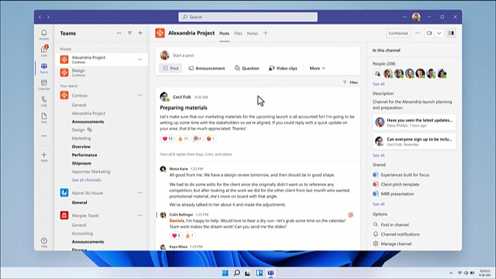 The new Teams channels experience makes it easier to focus and collaborate.