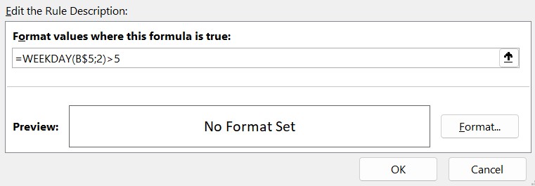 Parameter added to section "Format values where this formula is true."
