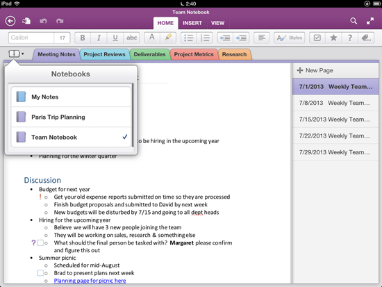 OneNote for iPad and iPhone update - Microsoft 365 Blog