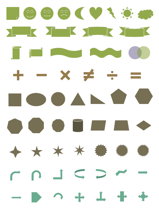 modern Visio Basic Diagram shapes