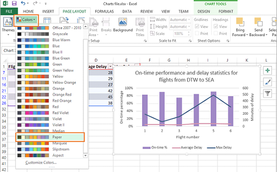 How To Change Color In Chart Excel