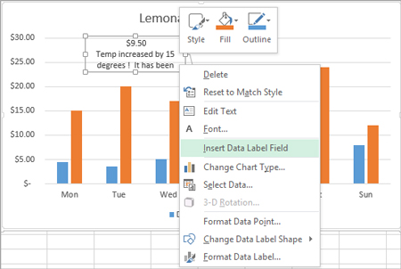 Excel Add Notes To Chart