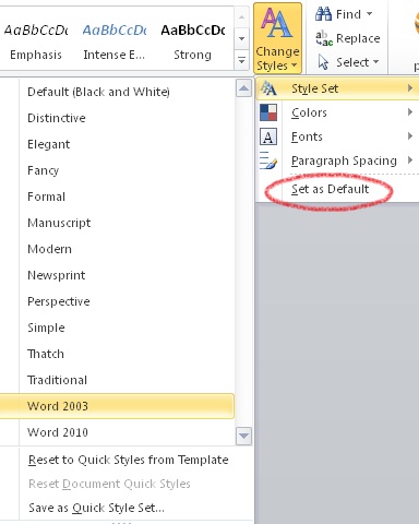 change default font size in microsoft word 2010