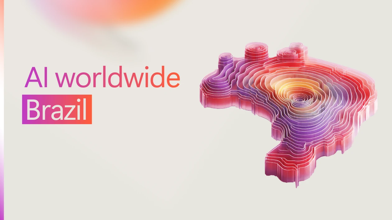 A decorative image with text reading "AI worldwide Brazil."