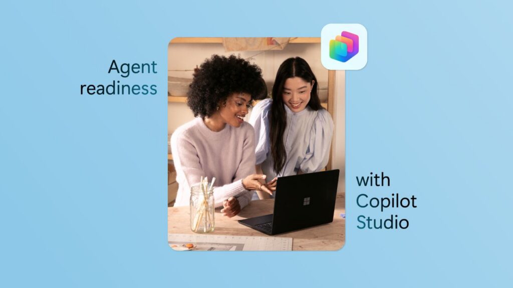 Two business professionals looking at the screen of a laptop and collaborating.