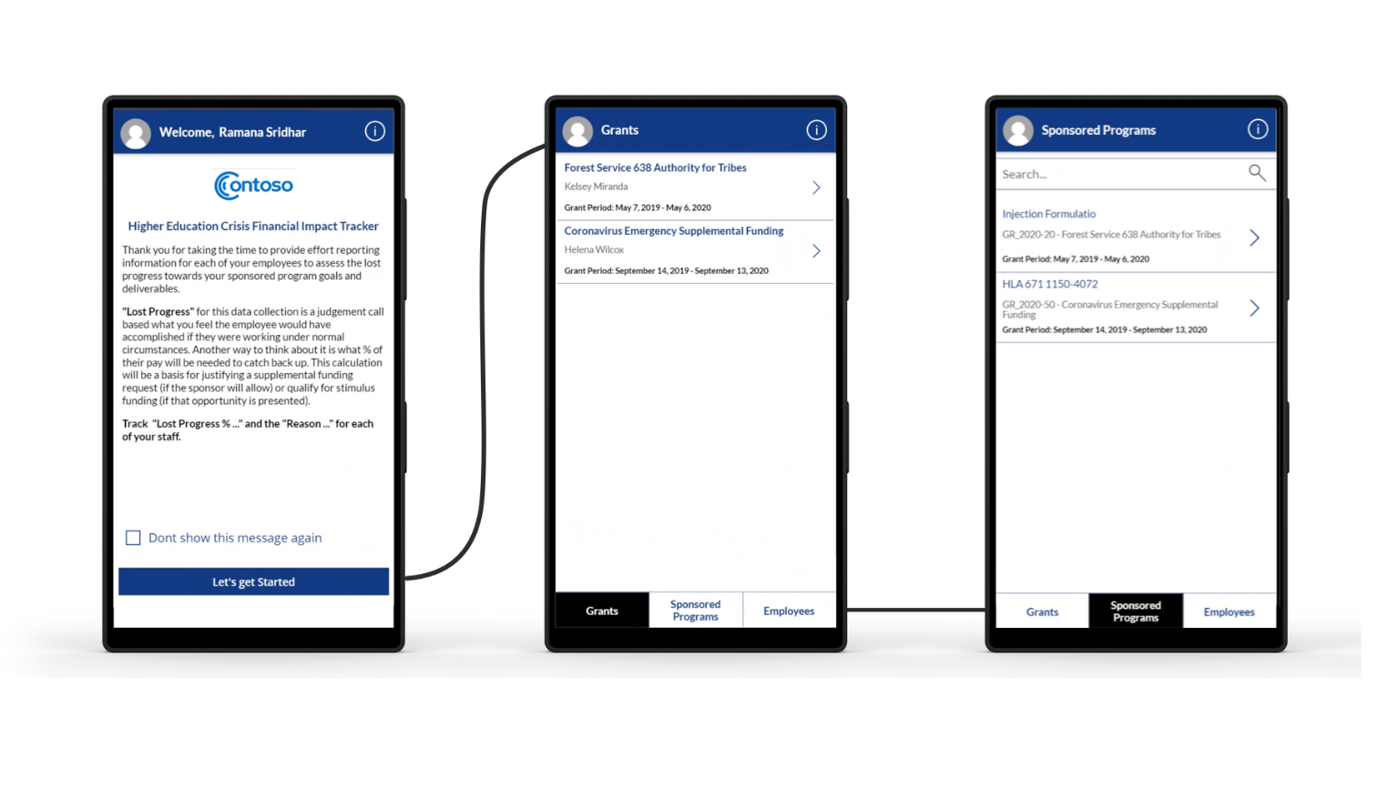 Collect data for specific projects and grants.