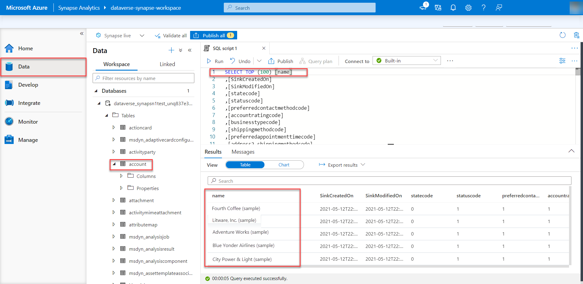 Query data using serverless SQL