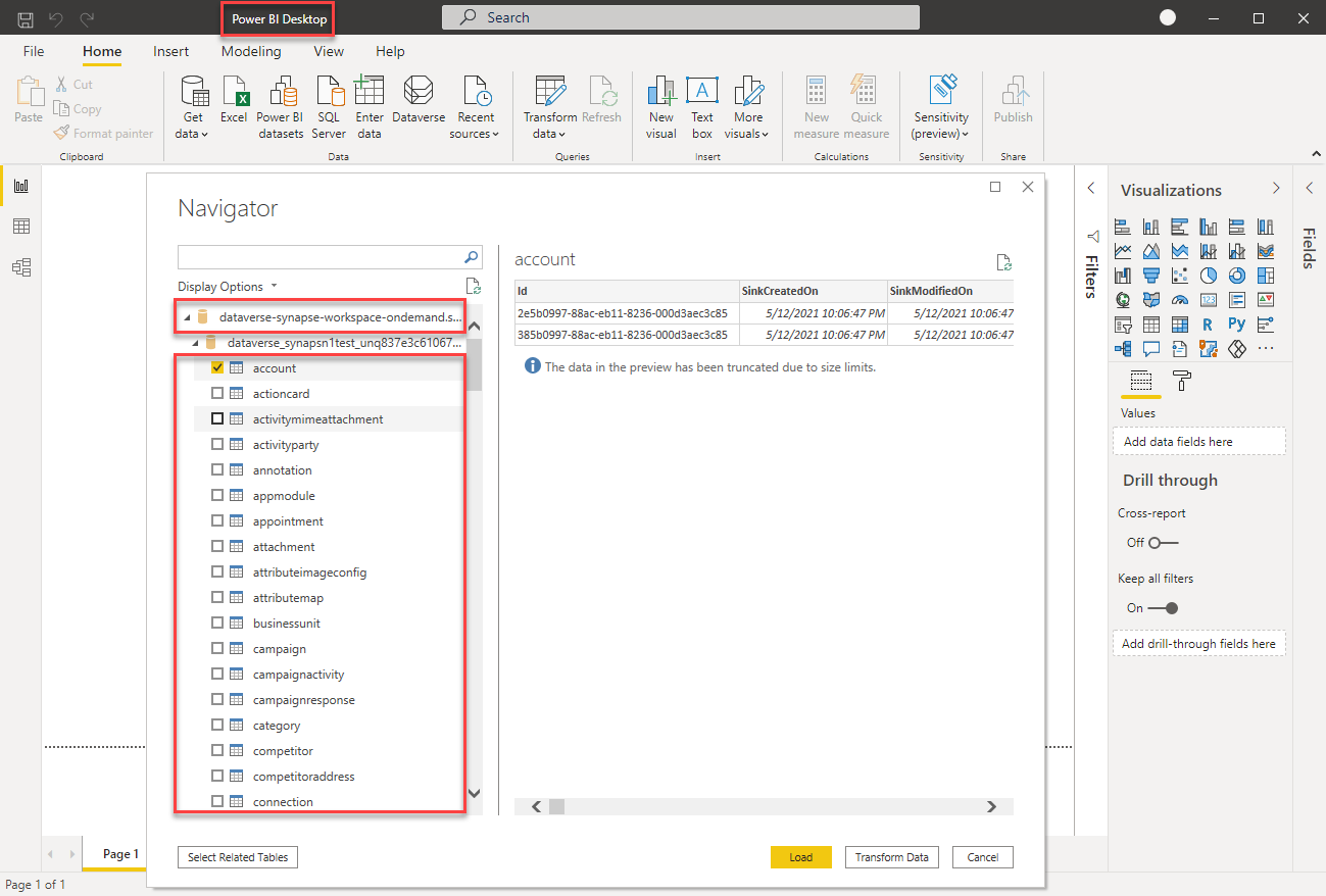 View table in Power BI