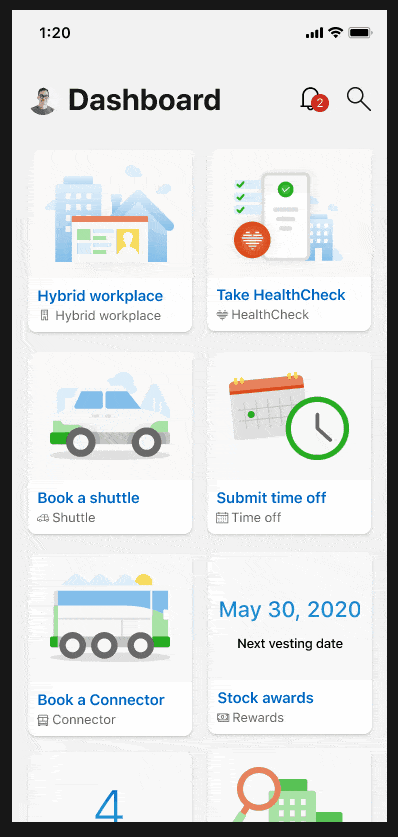 This past year, Microsoft has implemented the Return to the Workplace solution through MyHub for workers to access the solution and other internal applications with ease.